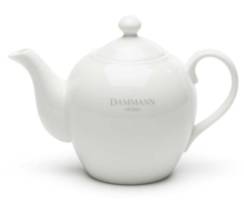 Dammann Fréres Čajník 0,6L, biely s logom Dammann  2424